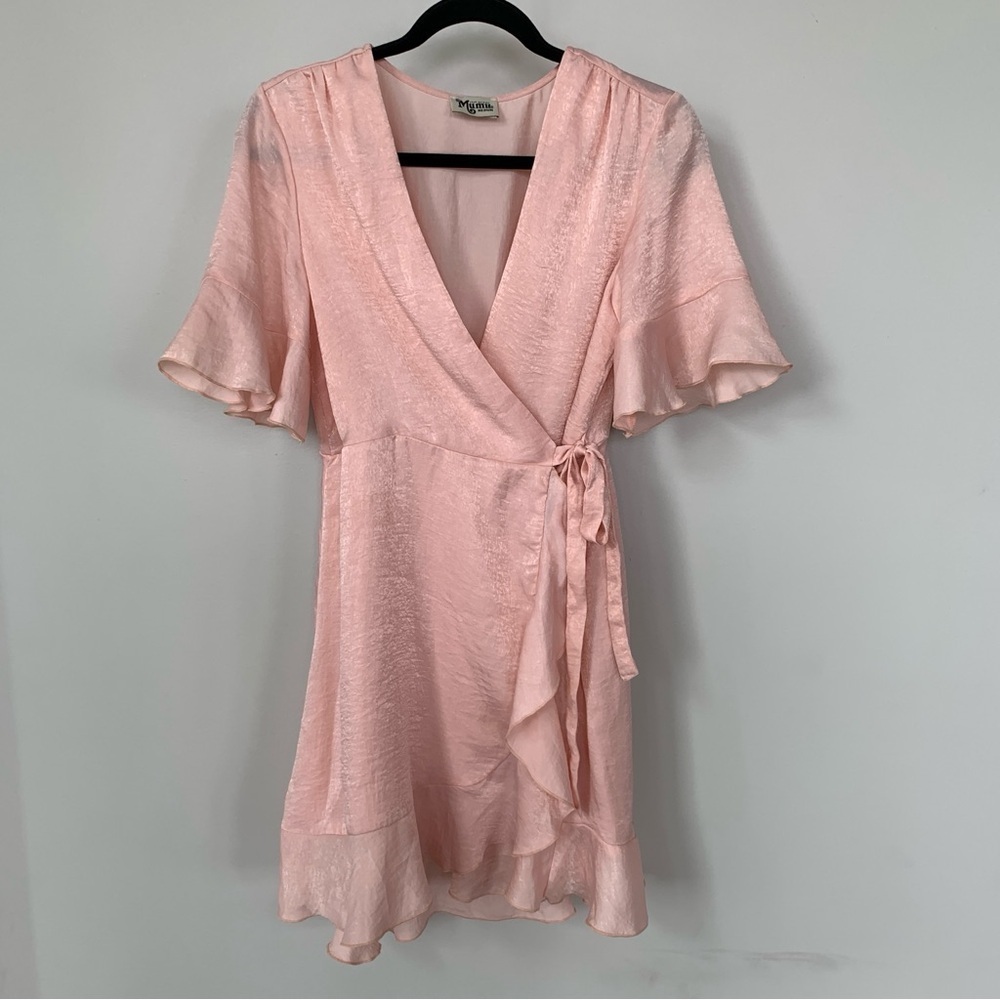 Show Me Your MuMu Pink Wrap Dress
